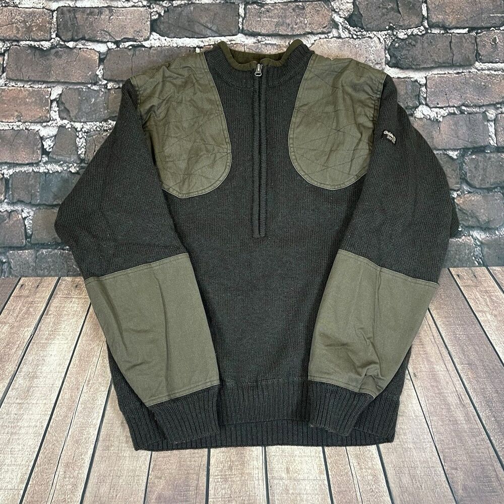 Vintage Guide Series 100% Wool 1/2 Zip Shooting Sweater Hunting Classic Mens M